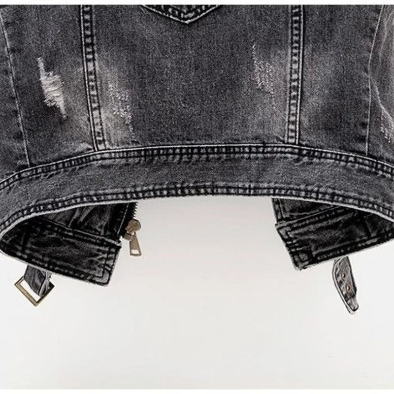 Ravelle | Asymmetrische Destroyed-Jeansweste