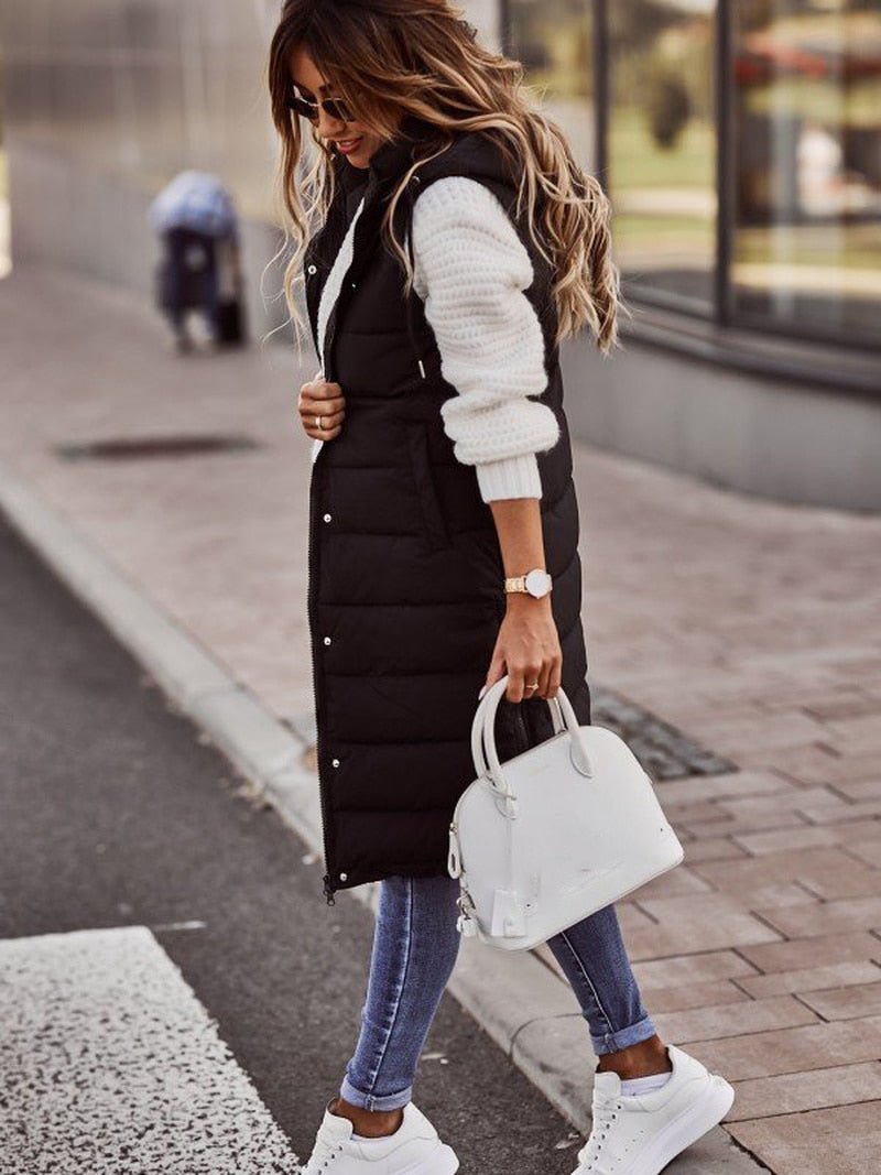 Elowen | Gilet trapuntato elegante al ginocchio
