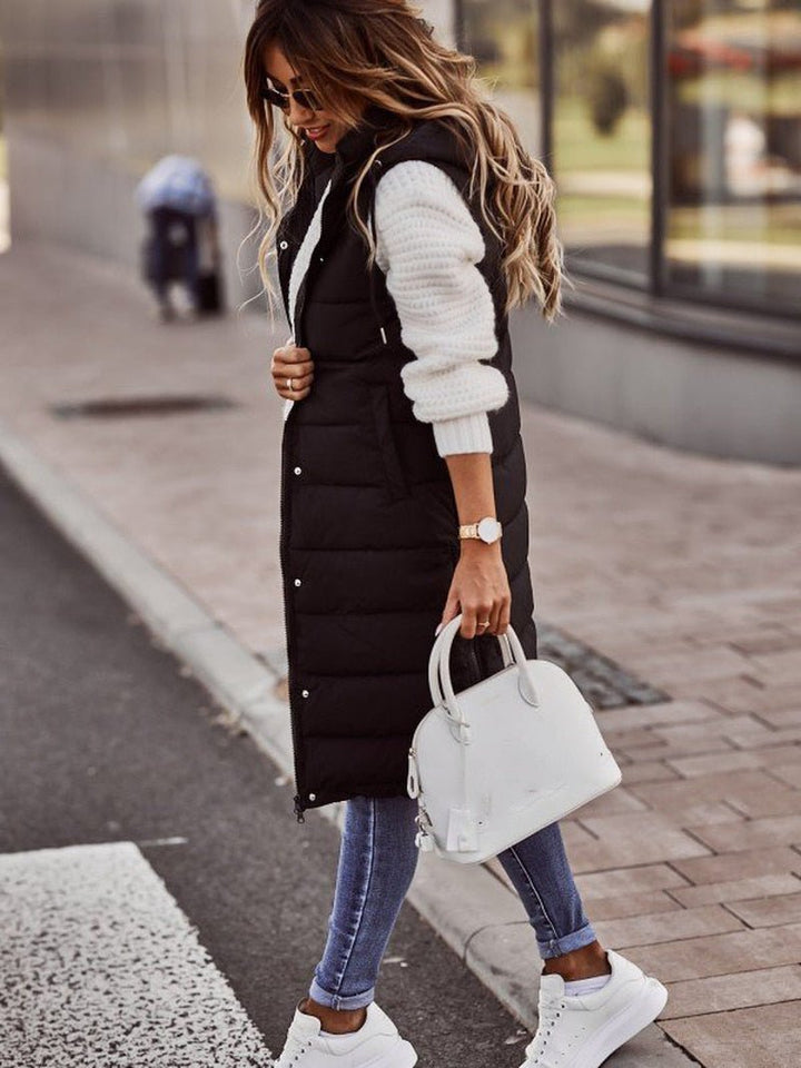 Elowen | Gilet trapuntato elegante al ginocchio