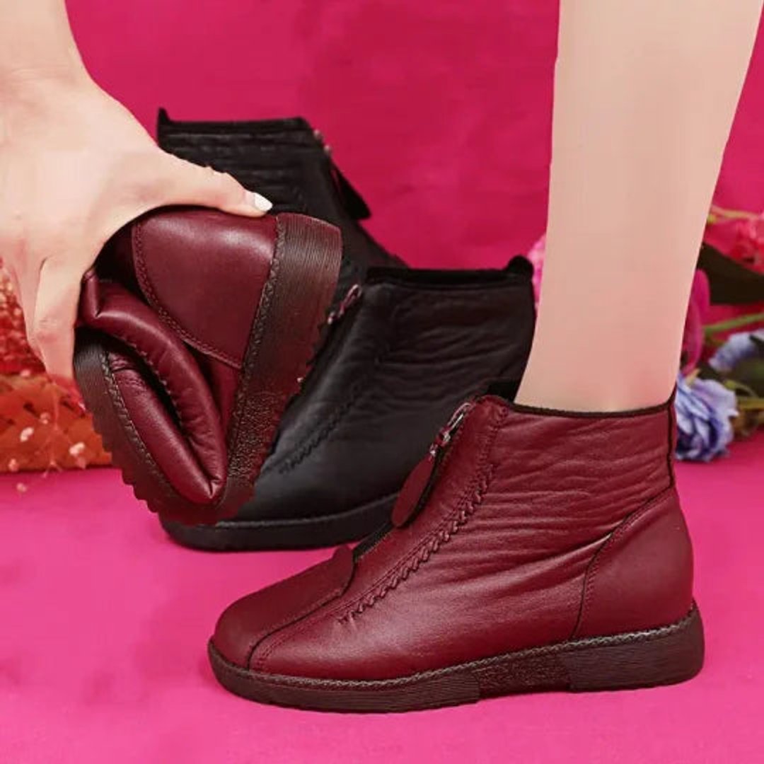 Aurelia | Stivaletti da donna eleganti in pelle, con fodera in pile