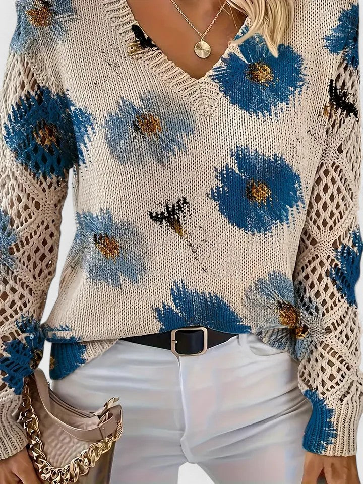 Corinne | Floral Knit Cardigan