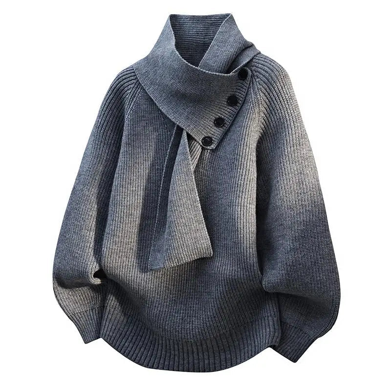 Seraphine | Elegant Scarf-Neck Women’s Sweater