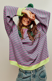 Amelia | Bold Striped Oversized Knitted Sweater