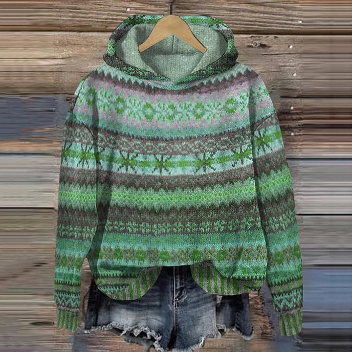 Paola | Ethnic Hooded Sweater – Cozy Style for Women