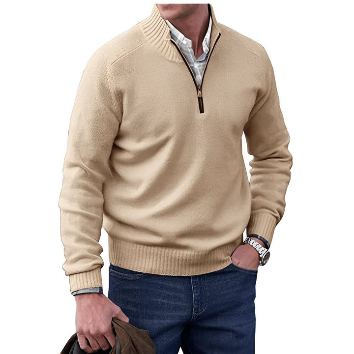 Elias | Knit Sweater – Regular Fit with Quarter-Zip for Men