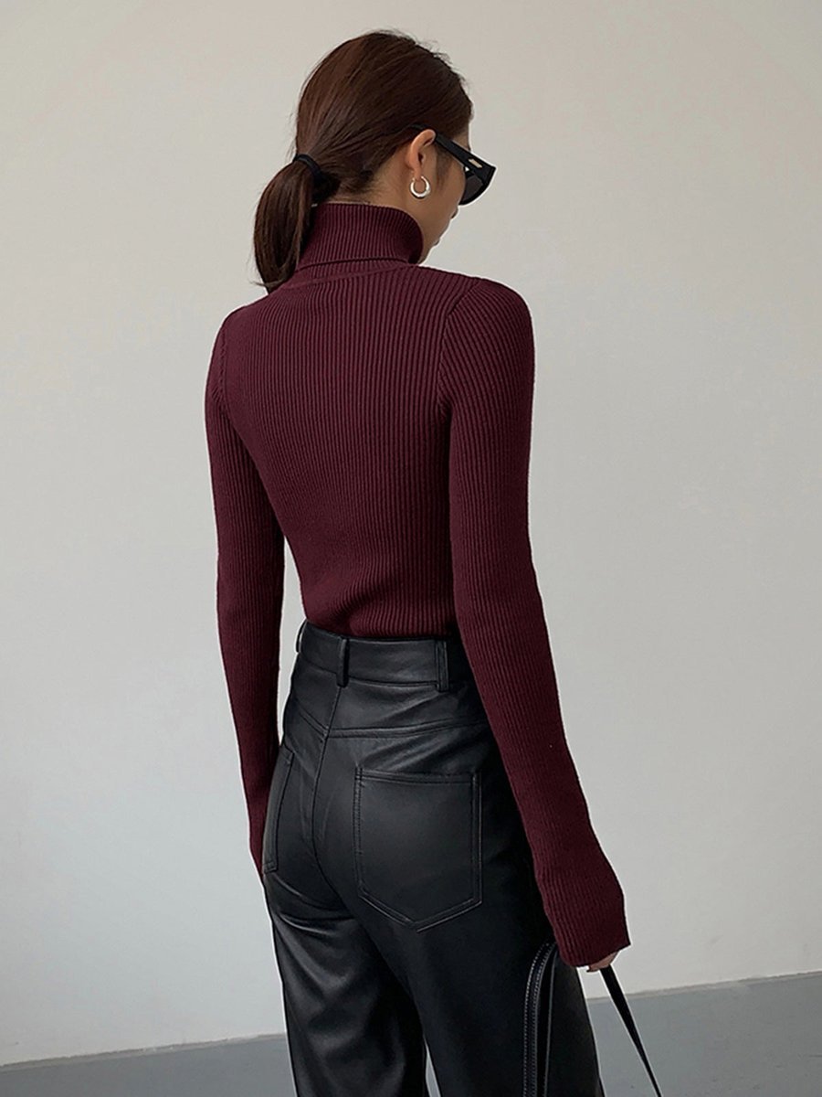 Marie | Ribbed Turtleneck Sweater for Women