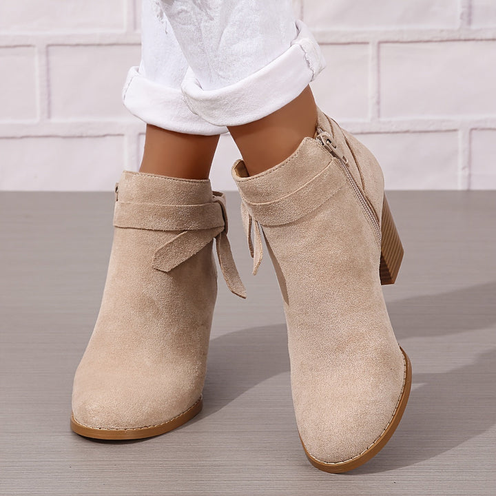 Velmira | Elegante Stiefeletten mit Blockabsatz für Damen