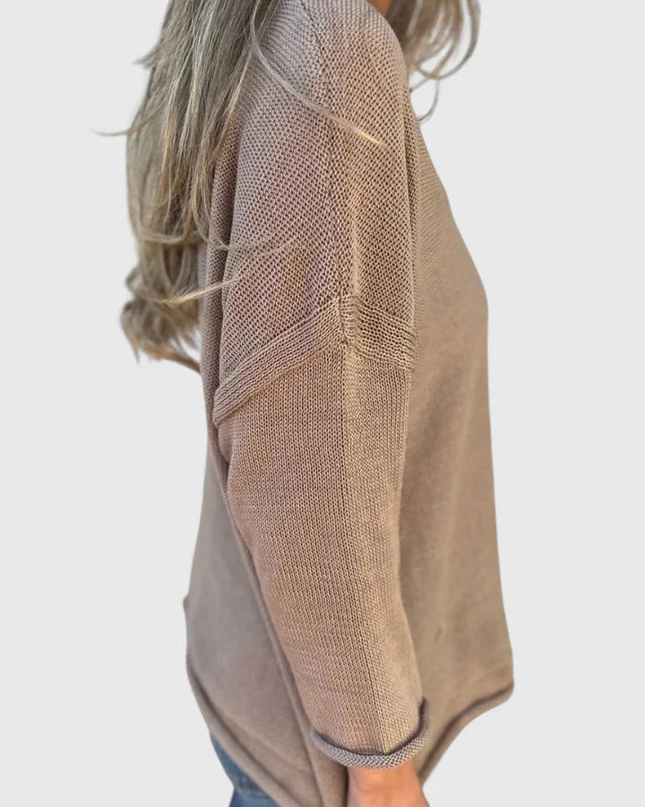 Rosalie | V-Neck Pocket Knit Top