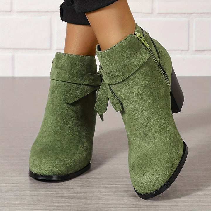 Velmira | Elegante Stiefeletten mit Blockabsatz für Damen
