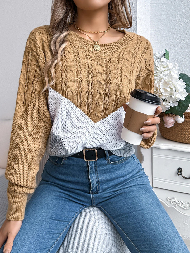Mariselle | Eleganter Chevron-Strickpullover