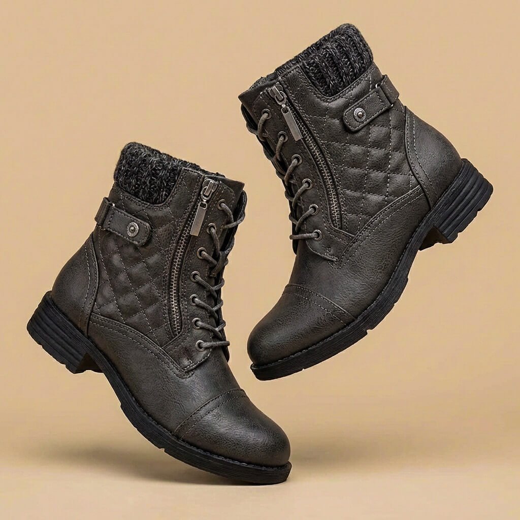 Avery | Stivaletti alla caviglia in pelle trapuntata