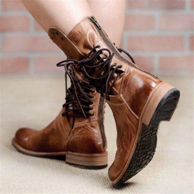 Novelle | Rustikale Western-Schnürstiefel für Damen