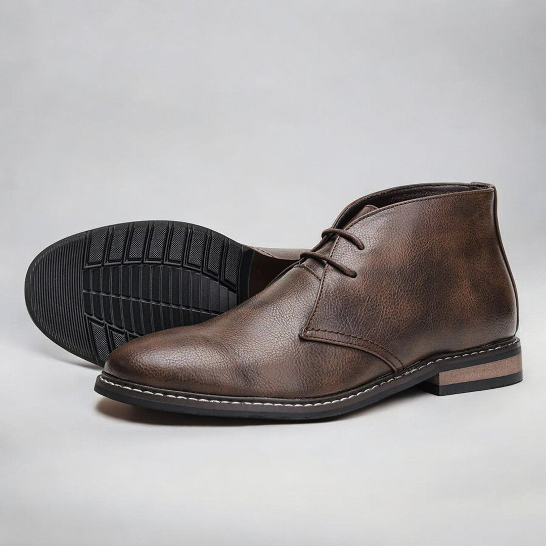Bramwell | Stivaletti chukka ortopedici classici da uomo in ecopelle liscia