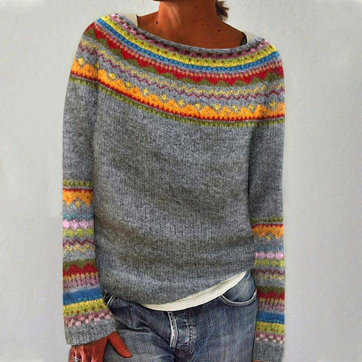 Sienna | Retro Striped Knit Sweater