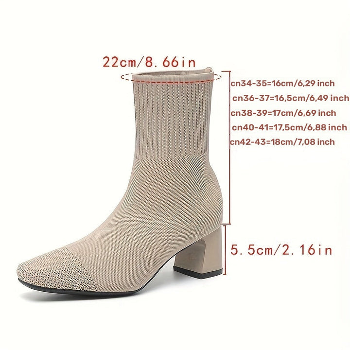 Elowen | Elegante Stretch-Strick-Stiefeletten für Damen