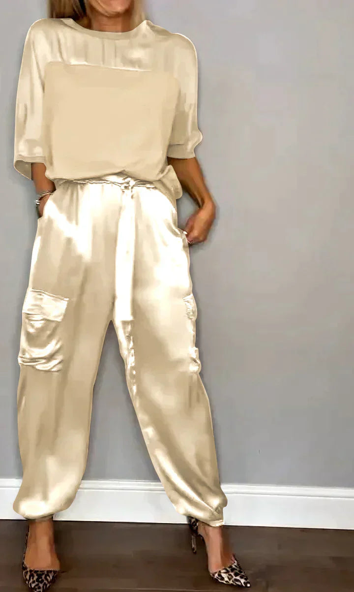 Vivienne | Completo elegante a due pezzi in raso