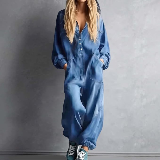 Sienna | Damen Kapuzen-Jumpsuit für die Freizeit