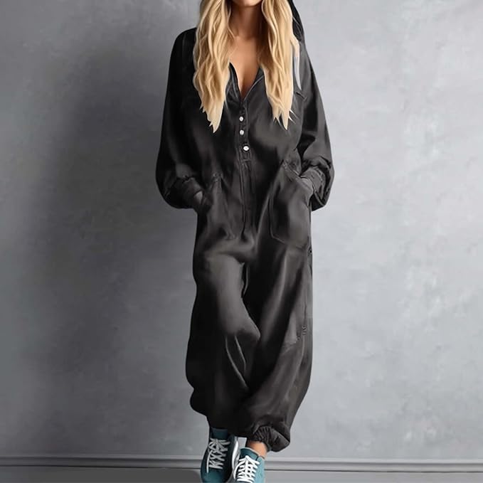 Sienna | Damen Kapuzen-Jumpsuit für die Freizeit