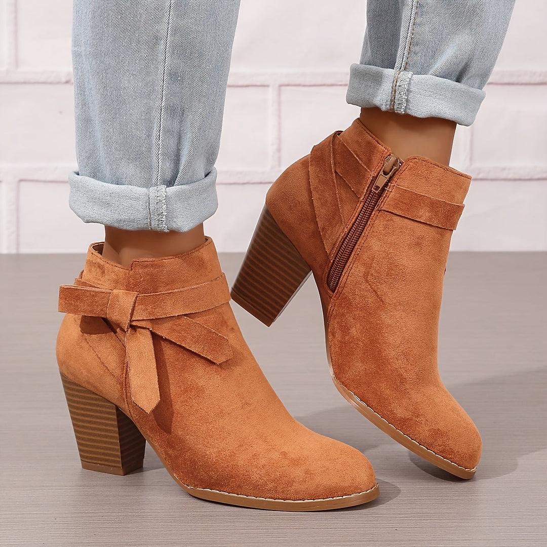 Velmira | Elegante Stiefeletten mit Blockabsatz für Damen