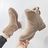 Valencia | Bequeme Ankle Boots für Damen aus gefüttertem Veloursleder zum Hineinschlüpfen