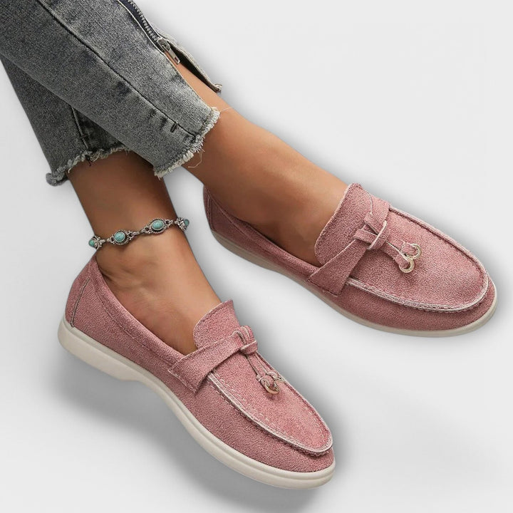 Gamila | Elegante beige Damen-Loafer zum Hineinschlüpfen
