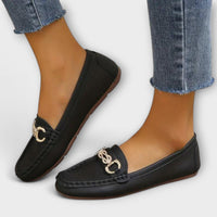 Genevieve | Zeitlose flache und leichte Damen-Loafer aus Leder