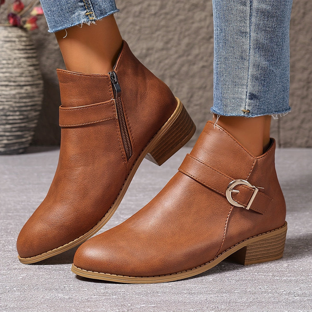 Velmira | Elegante Chelsea-Ankle-Boots für Damen mit Schnallendetail