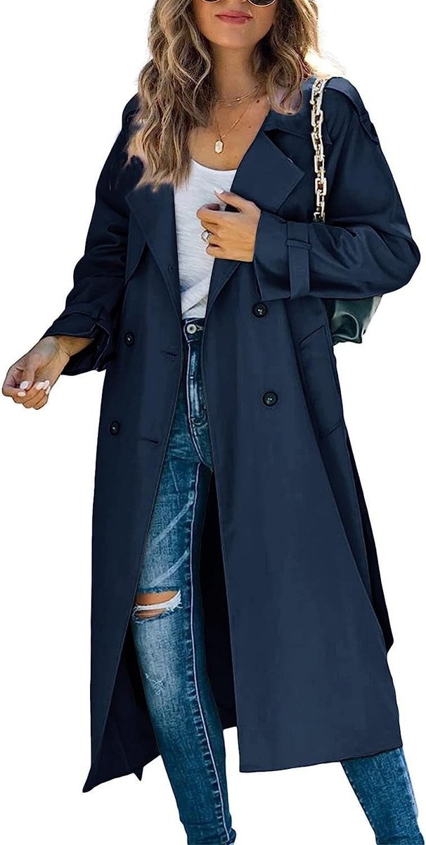Astrid | Eleganter Oversize-Trenchcoat für Damen mit zweireihigem Verschluss