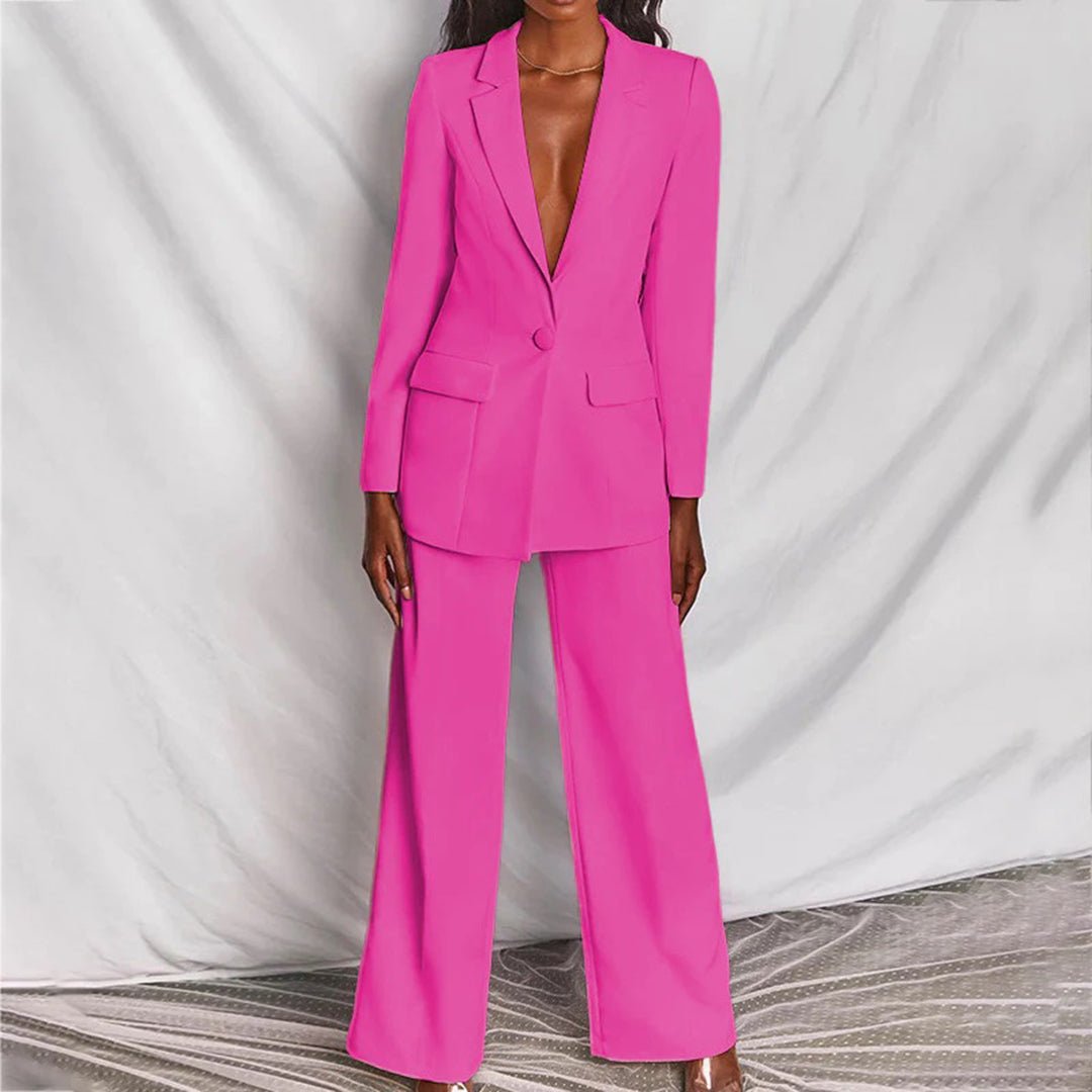 Lemora | Farbenfrohes tailliertes Damen-Set aus Blazer und Hose