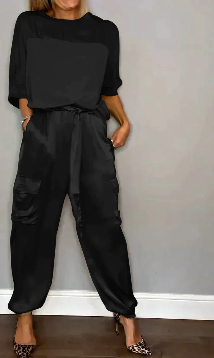Vivienne | Completo elegante a due pezzi in raso