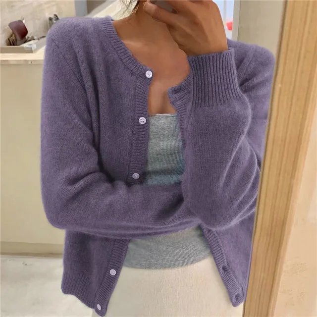 Elowen | Soft Knit Relaxed-Fit Button-Front Cardigan