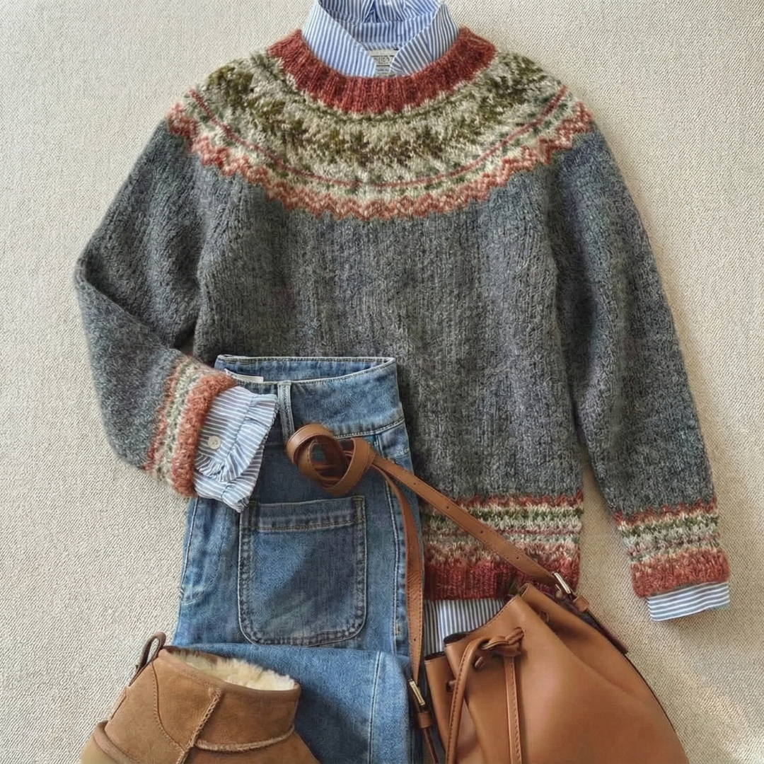 Eleanor | Nordic Heritage Knit Sweater – Classic Style