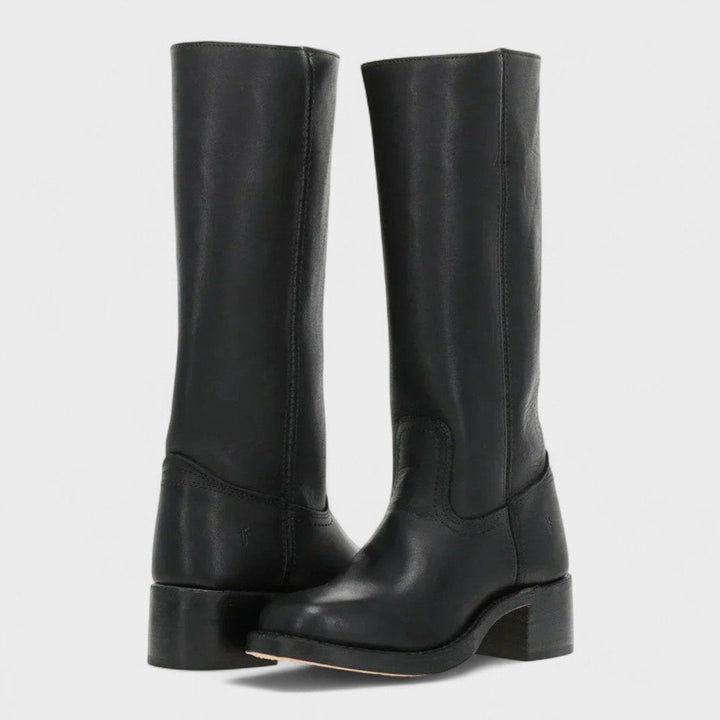 Arista | Western-Lederstiefel für Damen mit knöchelhohem Schaft und Blockabsatz