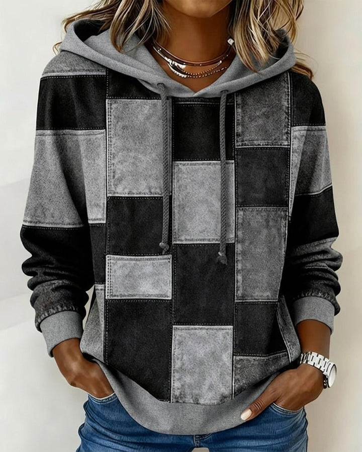 Harmon | Hoodie – Stylish Checkered Design for Women