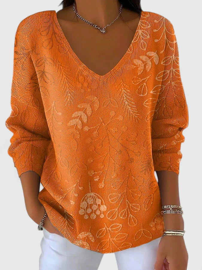 Vivienne | Floral V-Neck Tunic Top