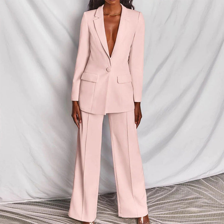 Lemora | Farbenfrohes tailliertes Damen-Set aus Blazer und Hose
