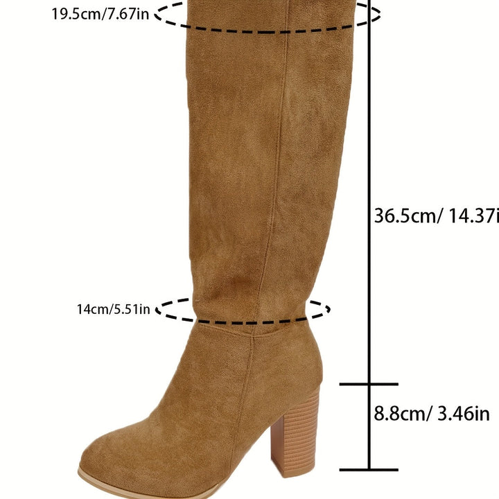 Vallara | Elegante Stiefel für Damen mit knöchelhohem Schaft und gestapeltem Blockabsatz
