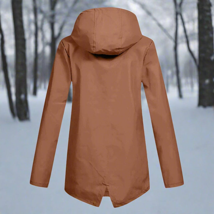 Iris | Elegante wasserdichte Regenjacke mit Kapuze für Damen