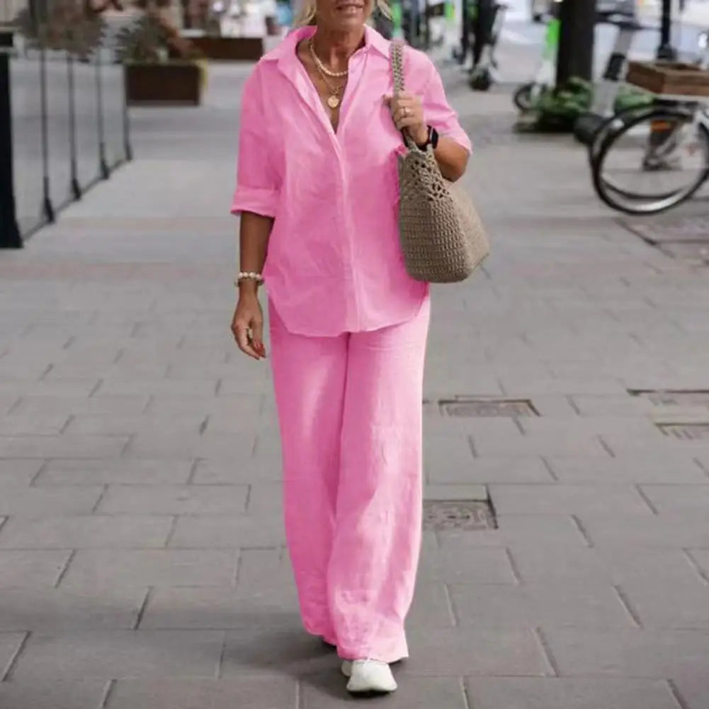 Solene | Completo elegante in lino a due pezzi