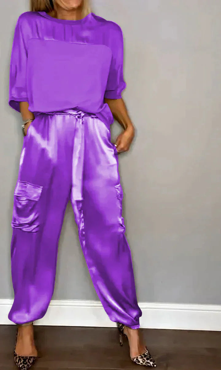 Vivienne | Completo elegante a due pezzi in raso