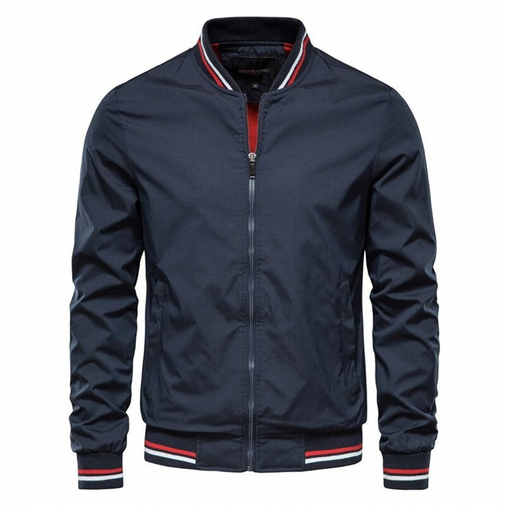 Tobias | Men's Modern Solid-Coloured Bomber Jacket