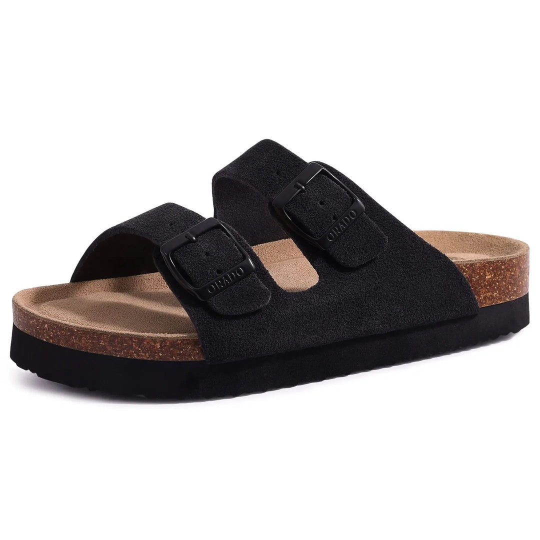 Selvara | Mules in camoscio con fibbia