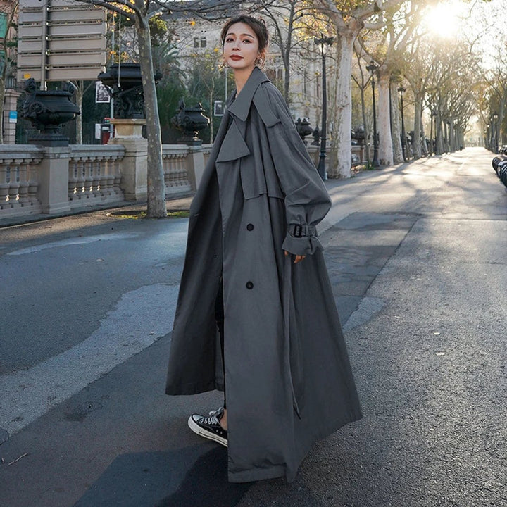 Rowan | Trench maxi doppiopetto oversize ed elegante da donna