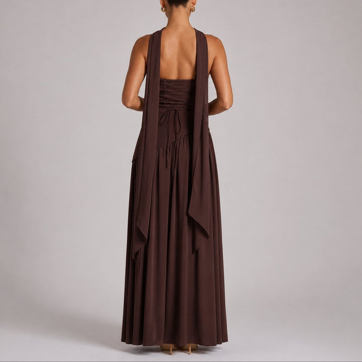 Violetta | Women's Elegant Strapless Open-Back Maxi Dress