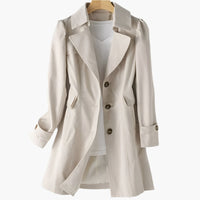 Seraphina | Trench classico lungo da donna con bottoni sul davanti
