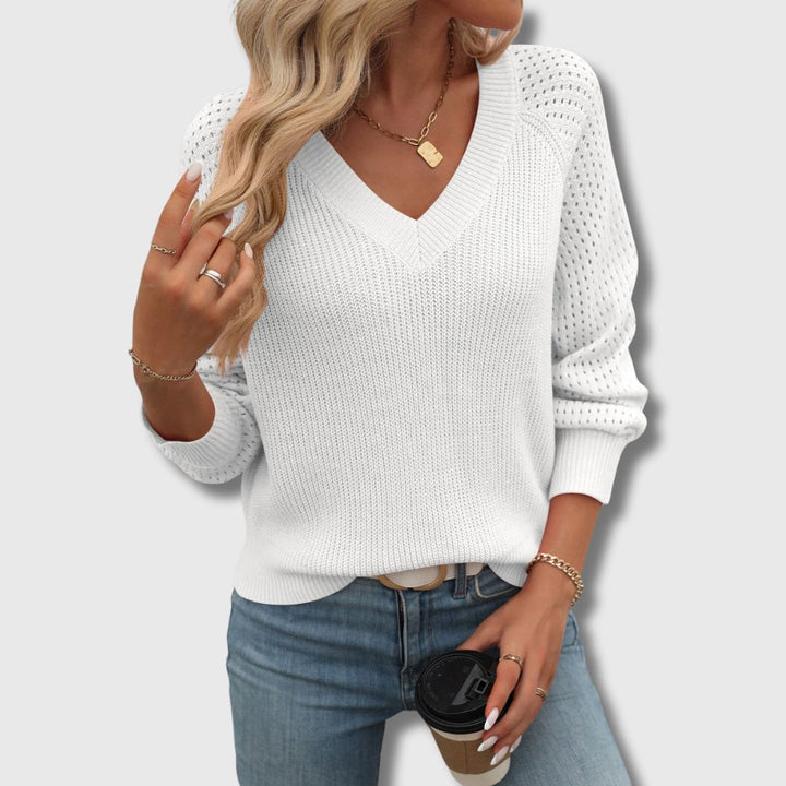 Valeria | Elegante maglione da donna con scollo a V