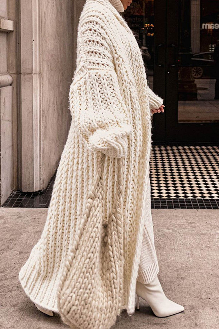 Marielle | Übergroßer, grob gestrickter Longline-Cardigan