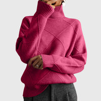 Camille | Geometric Turtleneck Sweater