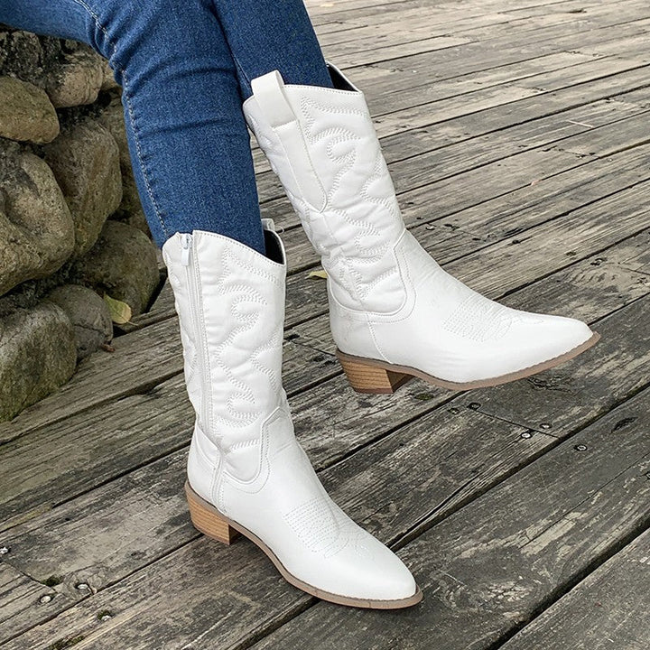 Stella | Stivali da cowboy metallizzati