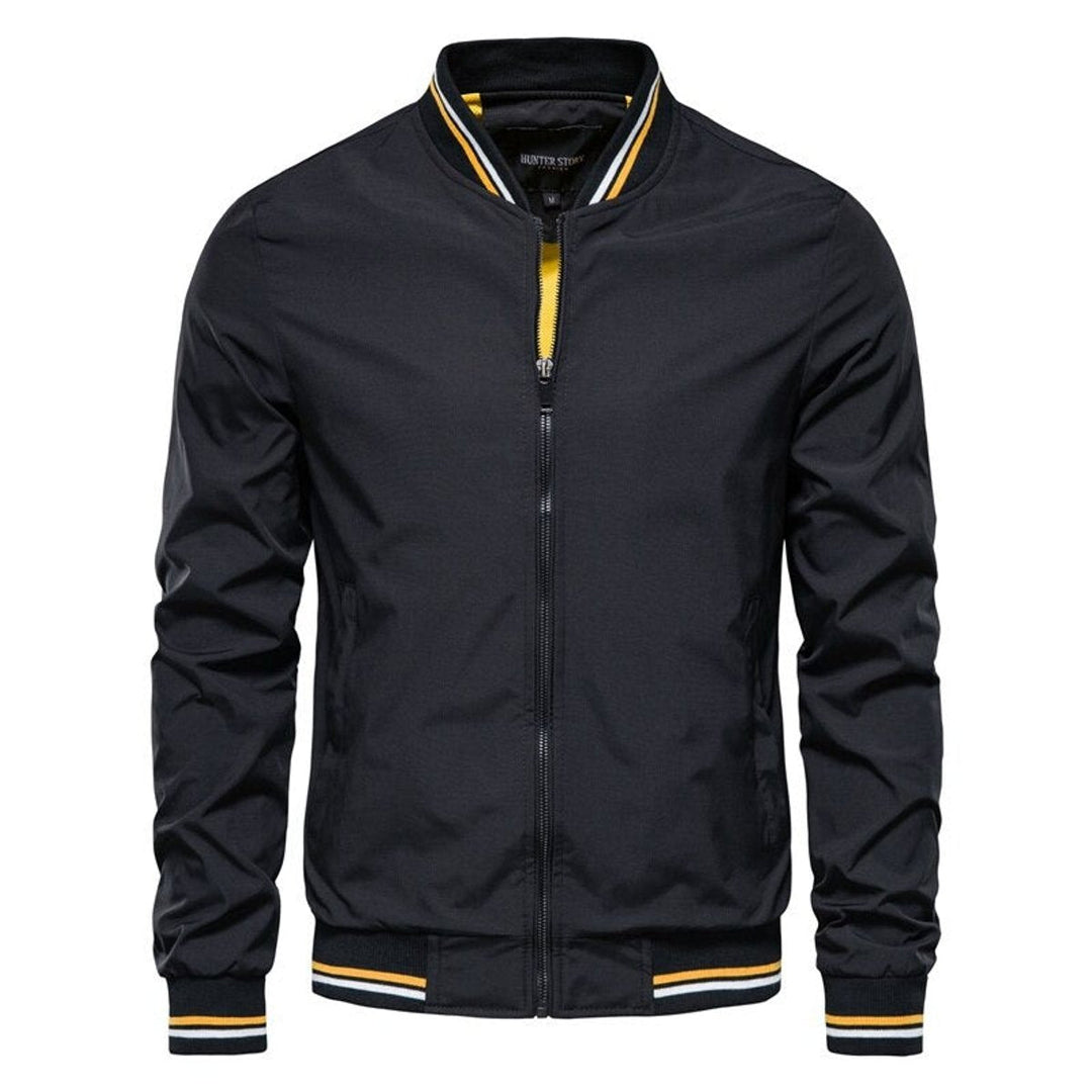 Tobias | Men's Modern Solid-Coloured Bomber Jacket
